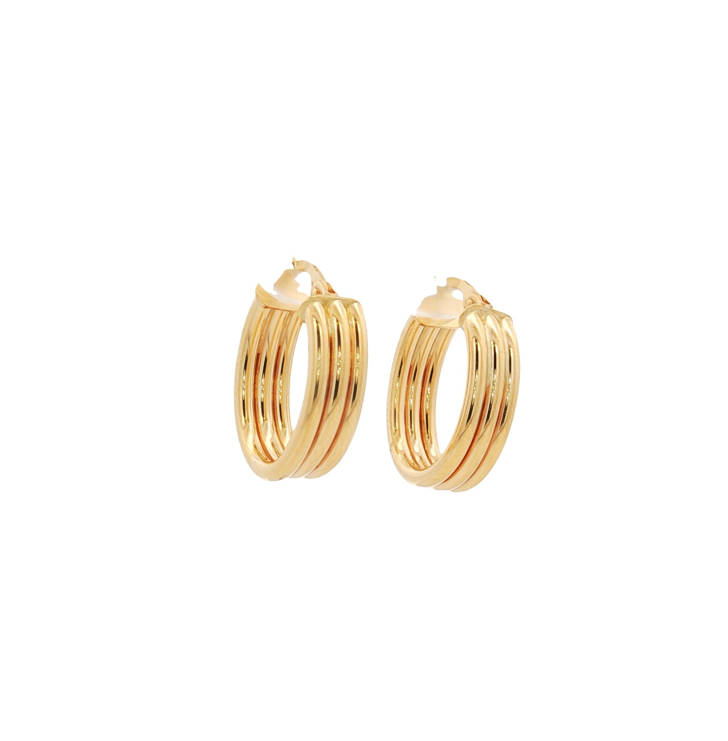 Triple Line 21MM Hoop Earrings - SHOPKURY.COM