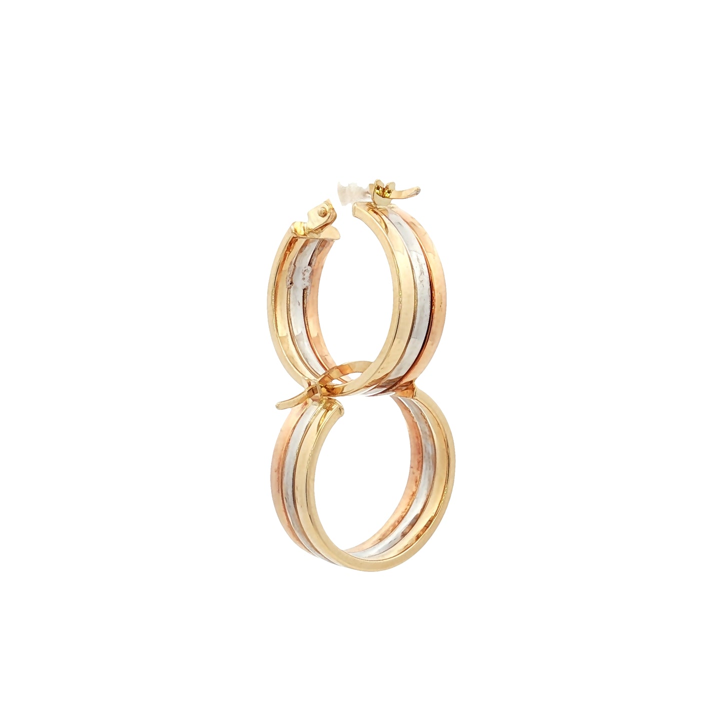 Tri-Color Hoop Earrings - SHOPKURY.COM