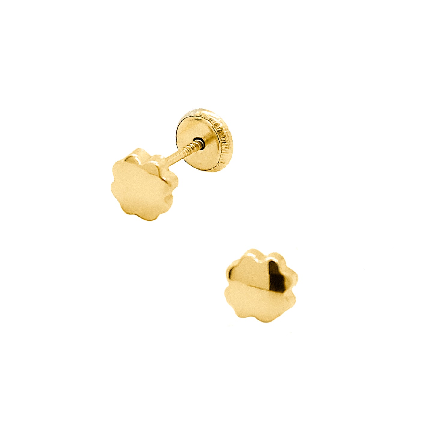 Clover Golden Stud Earrings by KURY COLLECTION