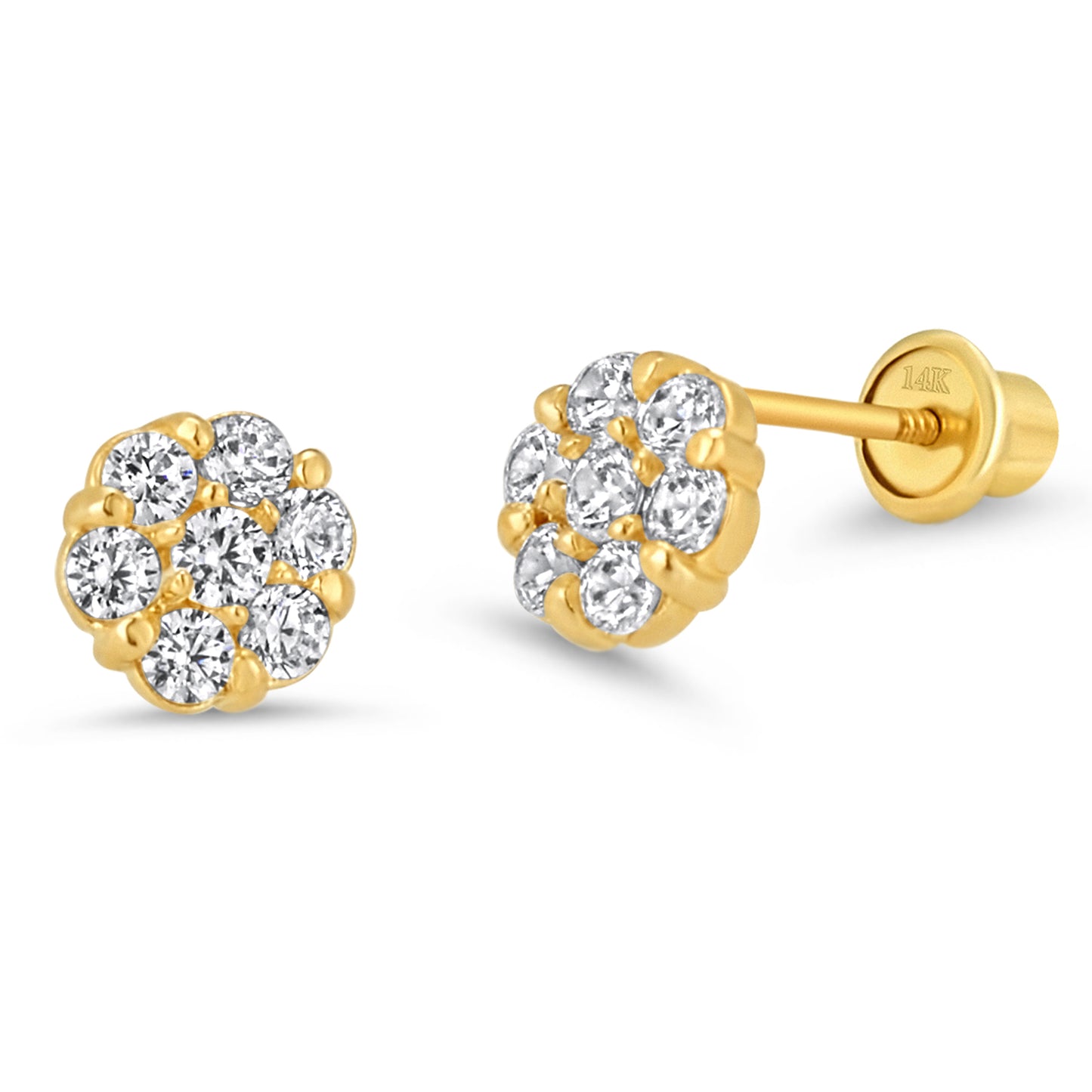 Zirconia Flower Stud Earrings - SHOPKURY.COM