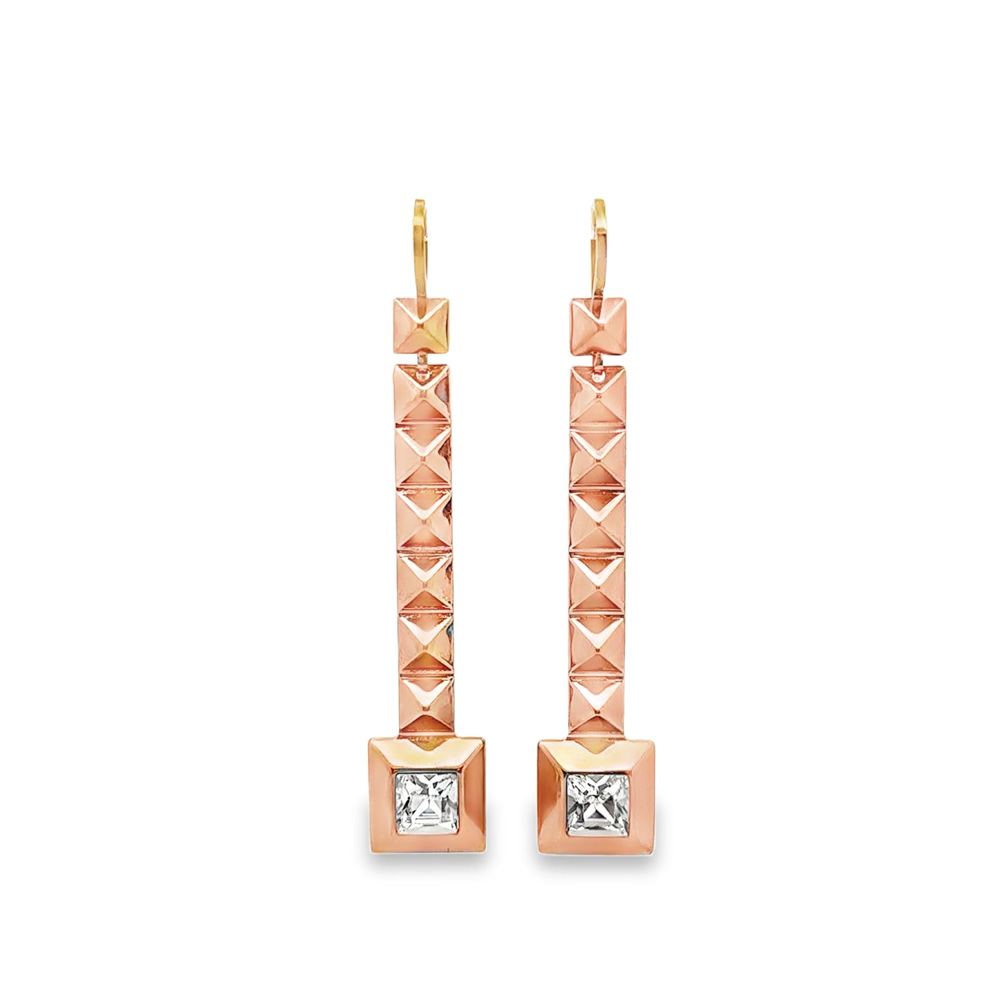 Rebel Pink Earrings with Swarovski Stones - SHOPKURY.COM