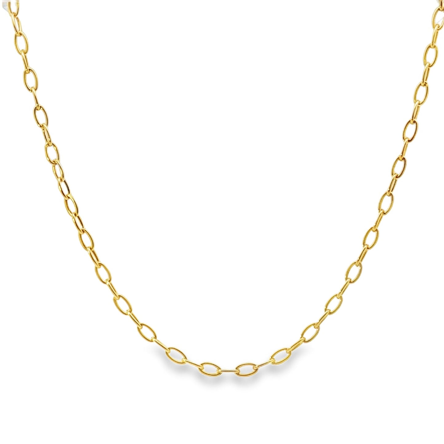 Oval 4.5MM Hollow Link Chain - 18 inches - SHOPKURY.COM