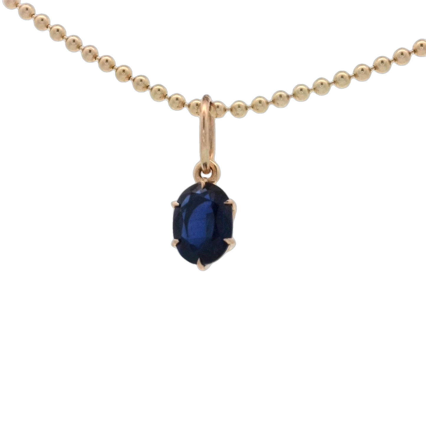 1.20CT Blue Sapphire Oval Pendant - SHOPKURY.COM