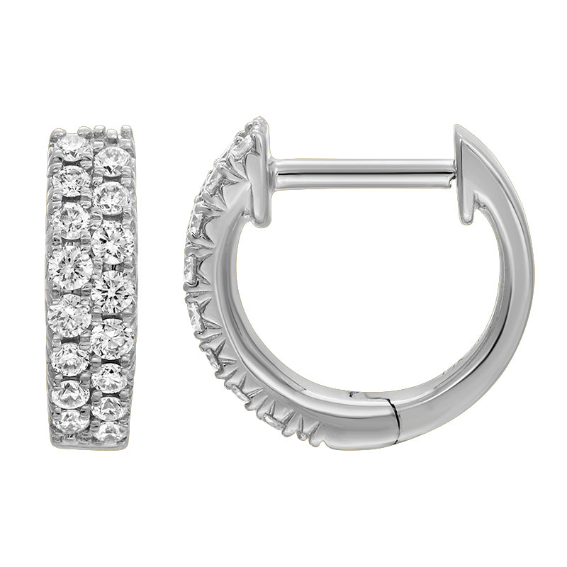 .26ct Diamond 10MM Huggie Earrings - SHOPKURY.COM