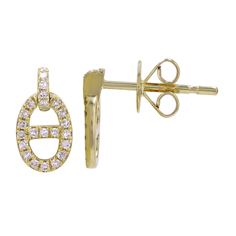 Mariner Link Diamonds Stud Earrings - SHOPKURY.COM