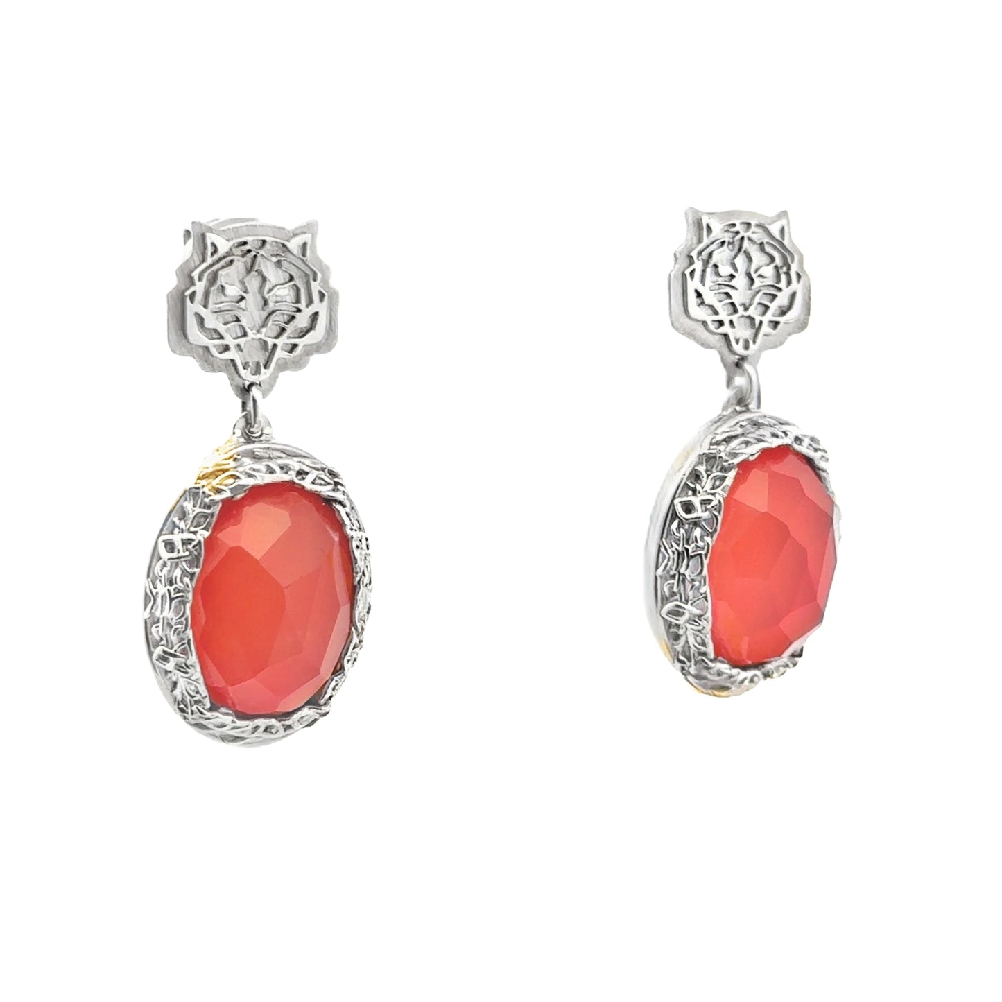 My Amazon Earrings with Red Stone - SHOPKURY.COM