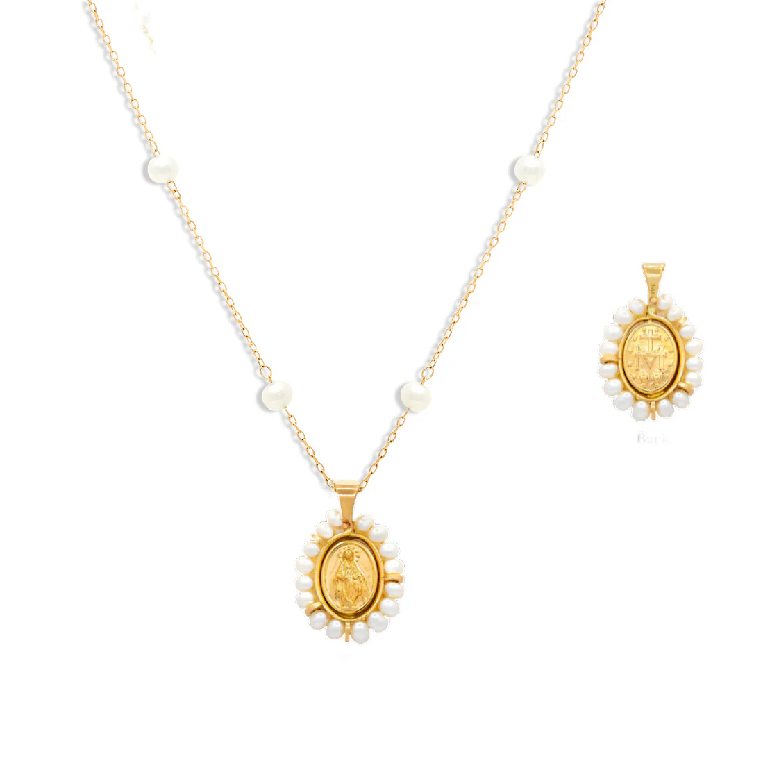 7MM Pearl Stations Necklace - SHOPKURY.COM