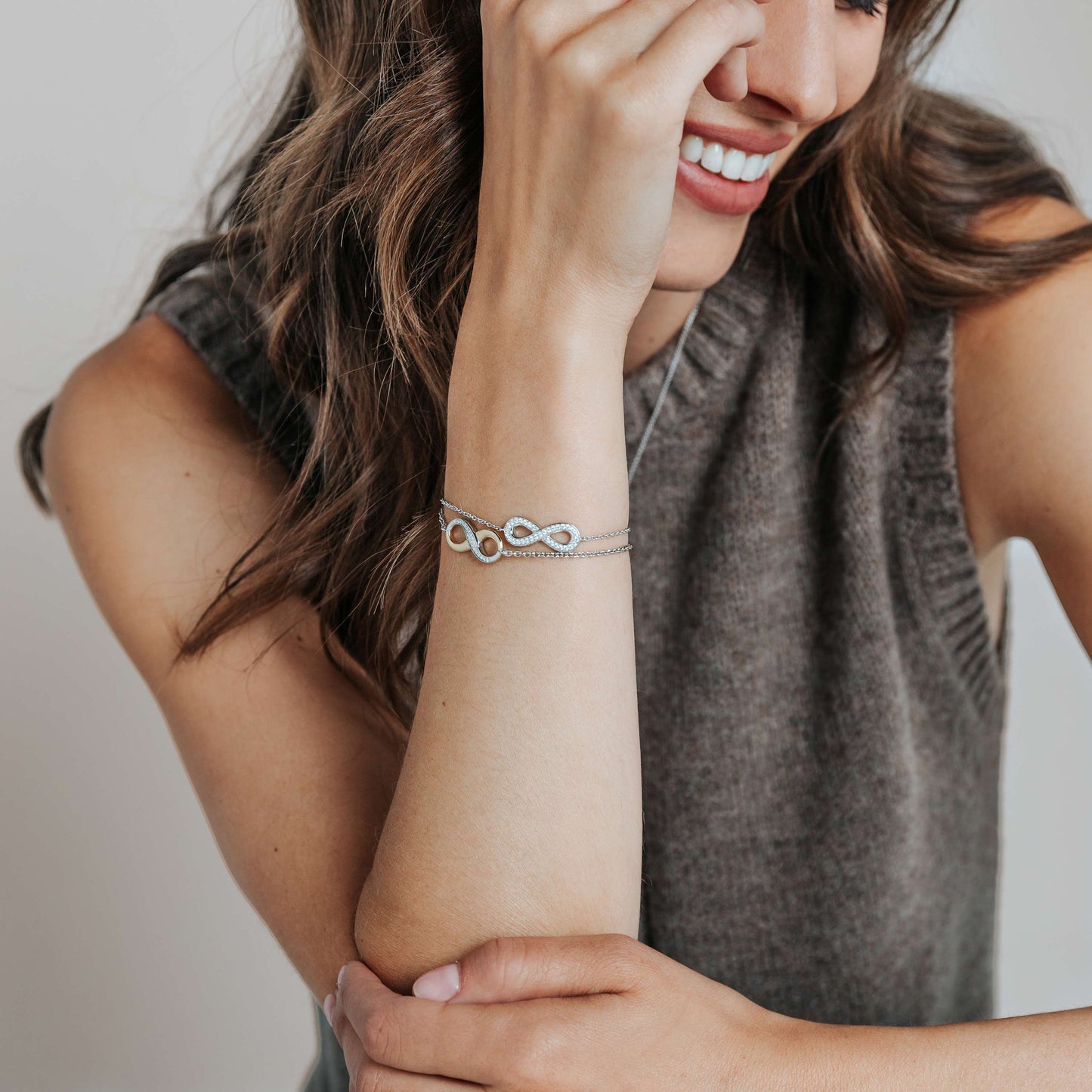 Infinity Two Tone Bracelet - SHOPKURY.COM