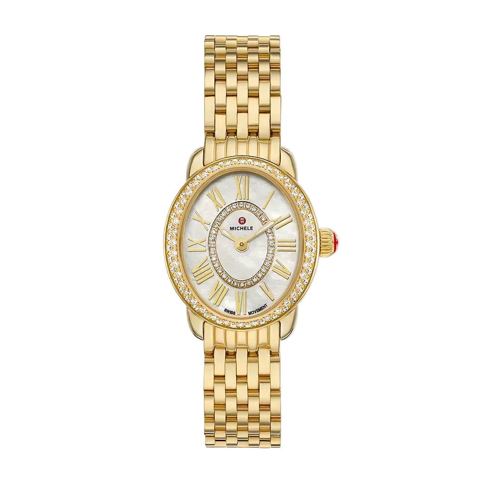 Serein Oval Diamond 18K Gold-Plated Watch by MICHELE