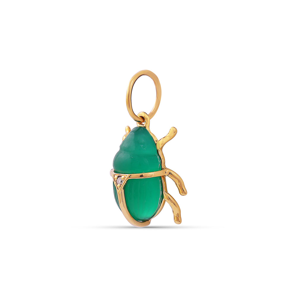 Green Onyx Scarab Pendant - SHOPKURY.COM