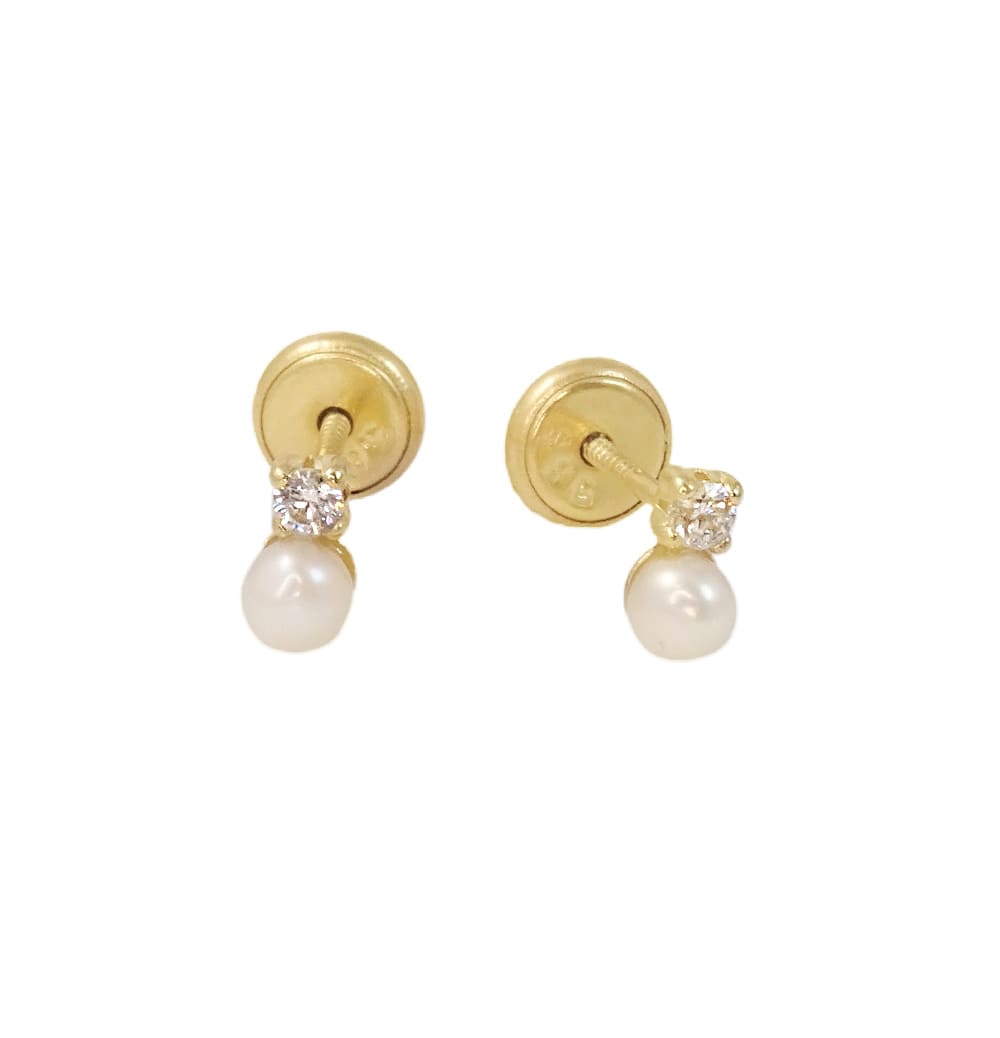 3MM Pearl Drop Kids Earrings - SHOPKURY.COM