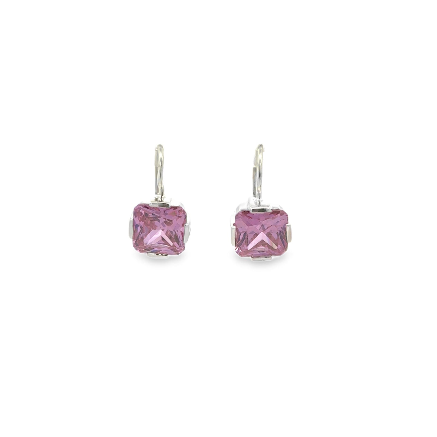 Dangle Pink Zirconia Earrings - SHOPKURY.COM