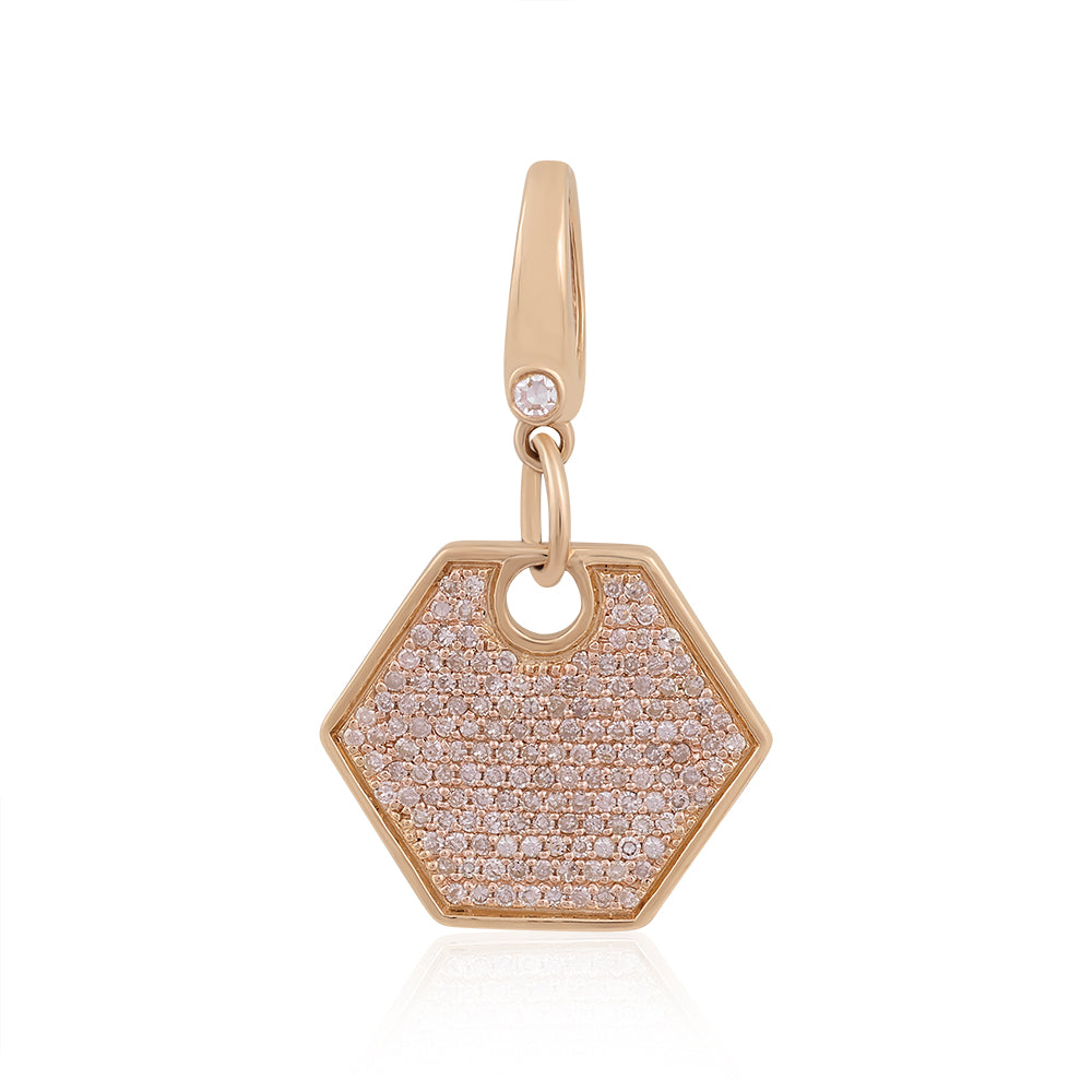 Hectagonal Dogtag Diamond Pendant - SHOPKURY.COM