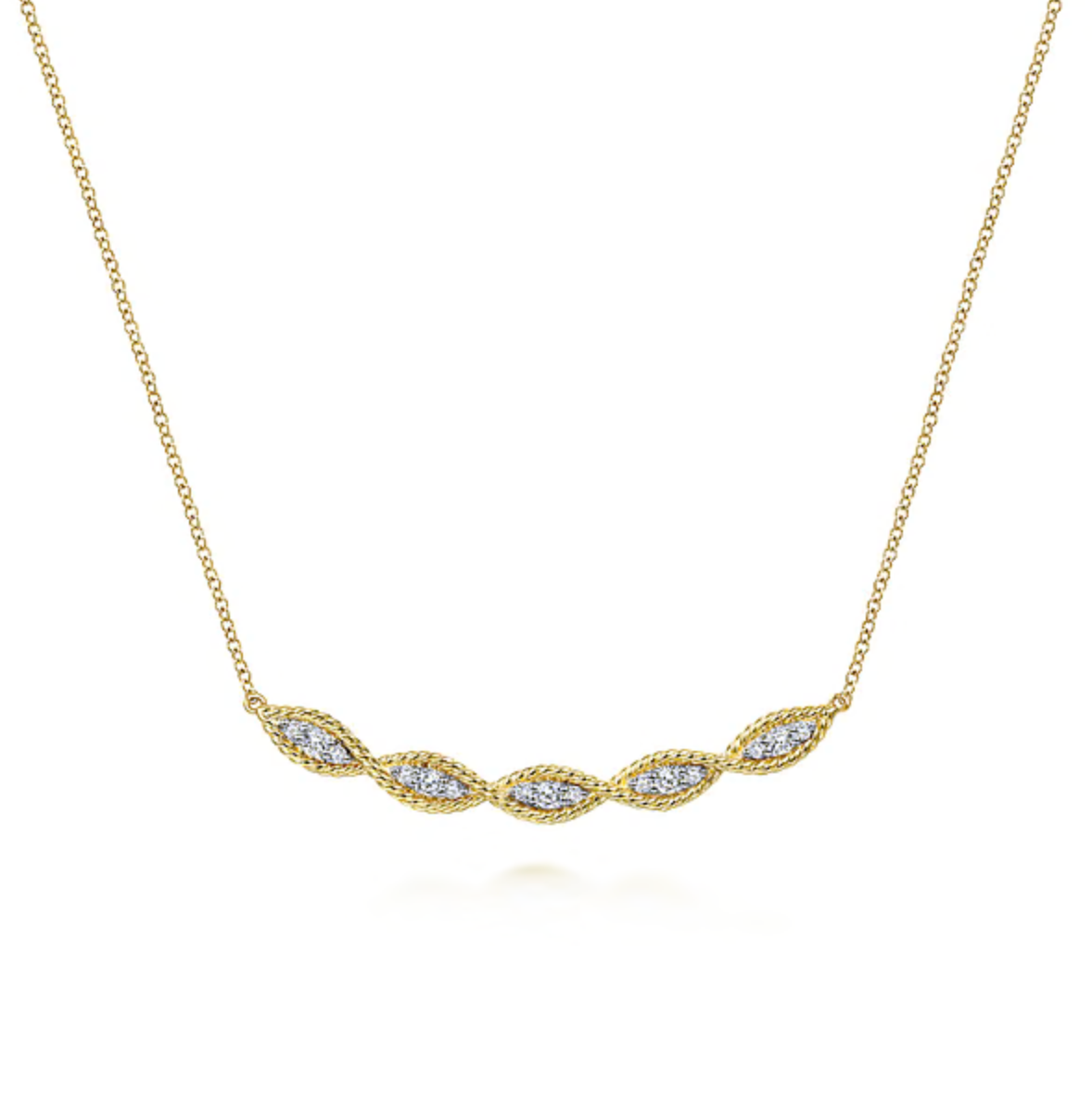Twisted Diamonds Necklace by GABRIEL & CO.