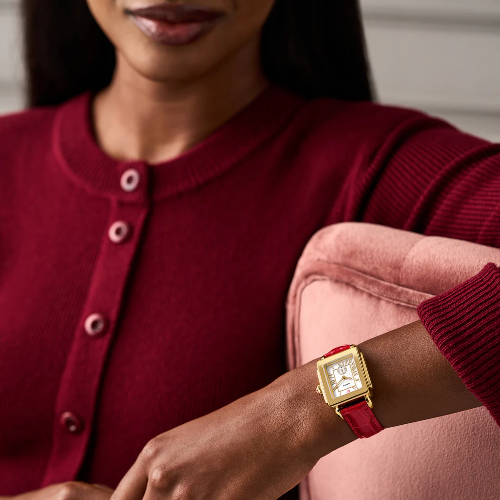 Deco Sport Red Ruby Leather 31MM Watch - SHOPKURY.COM