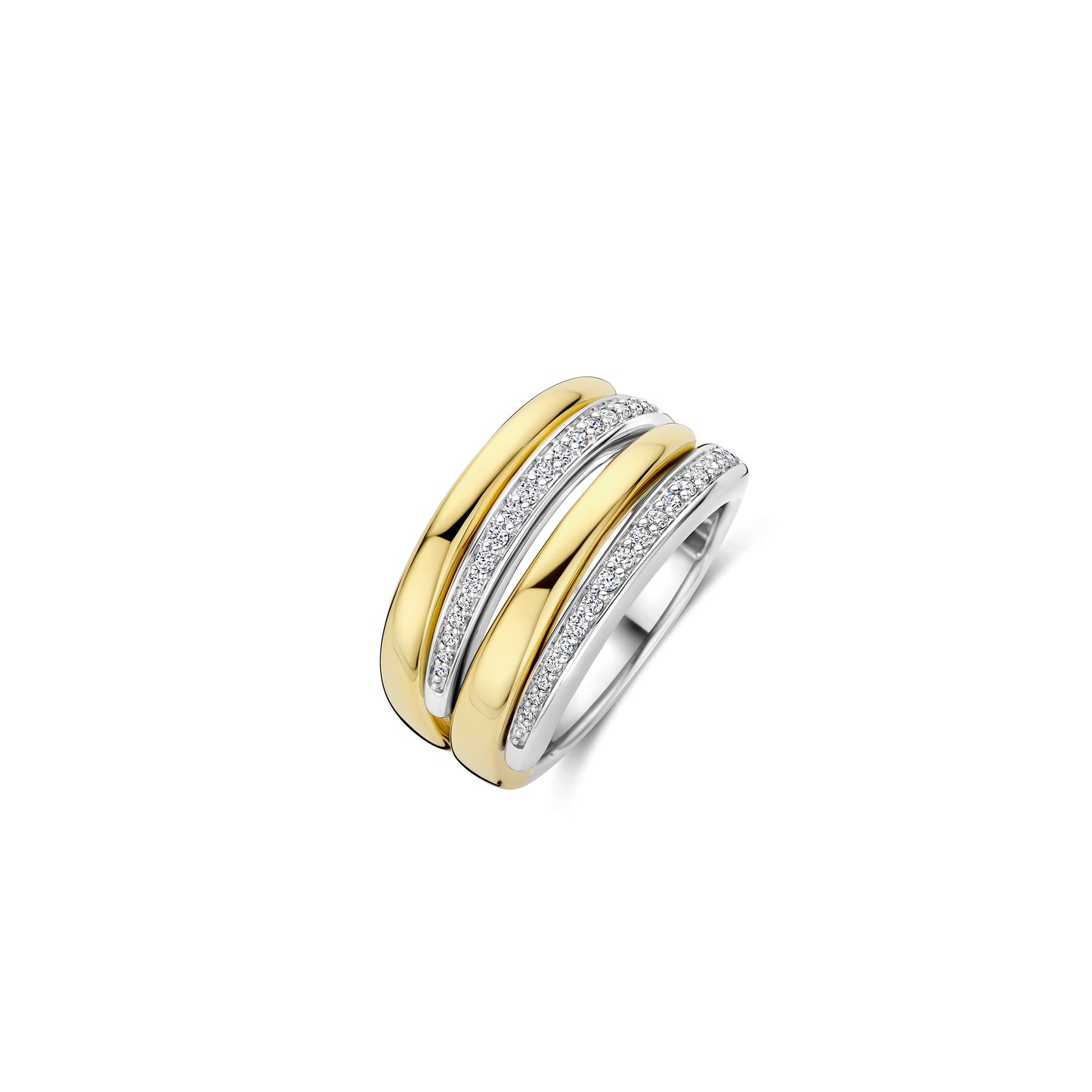 Modern Curve Golden Ring by TI SENTO