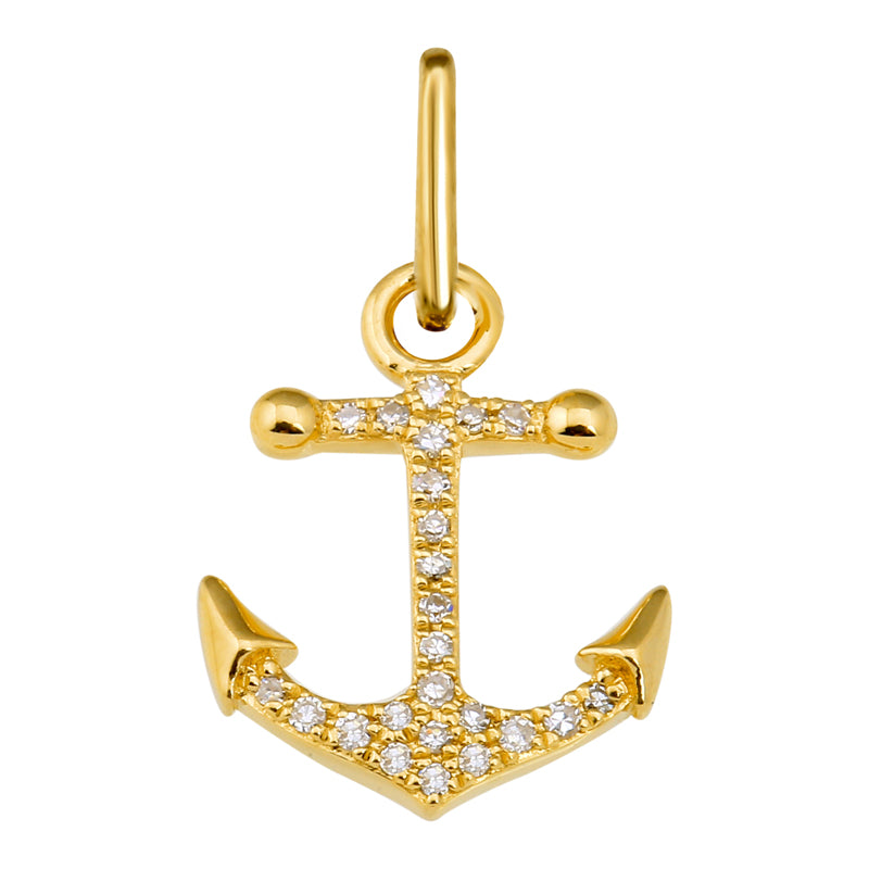 Anchor Diamond Pendant - SHOPKURY.COM