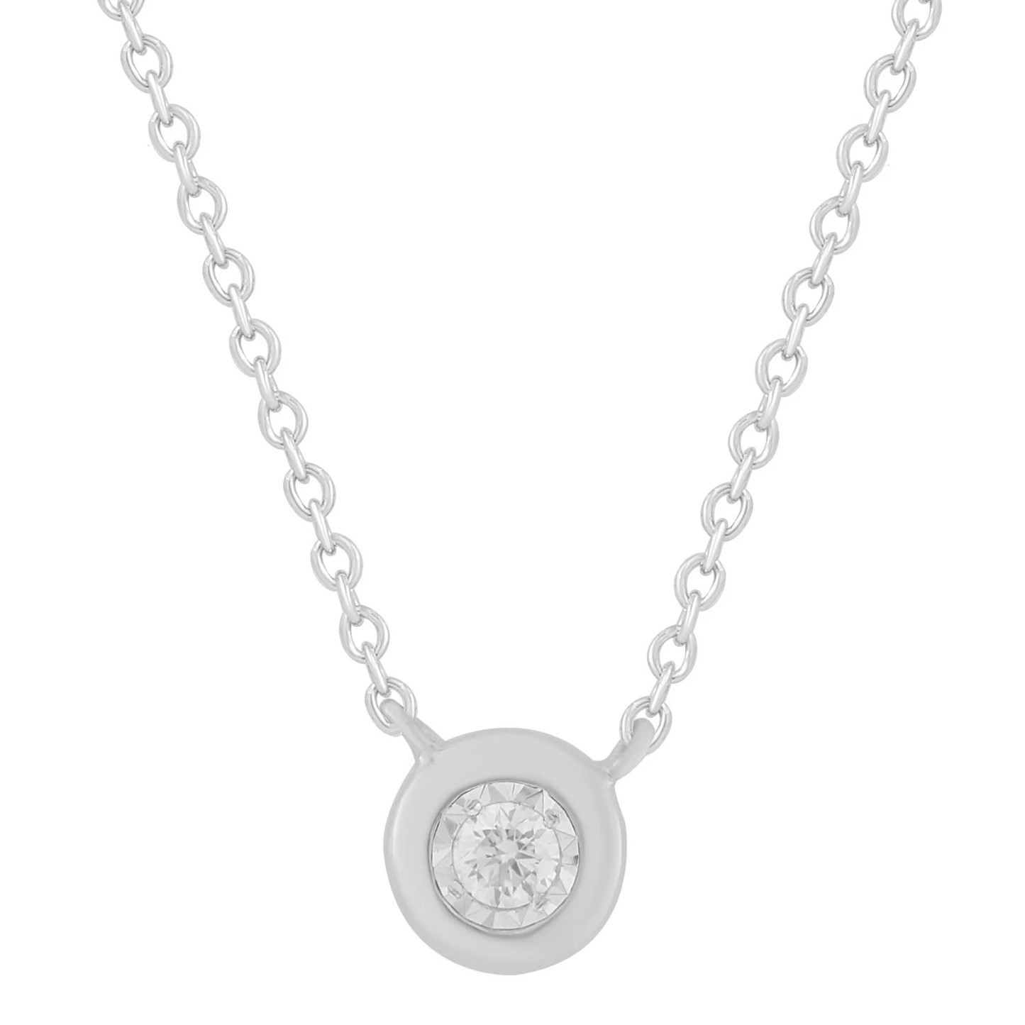 .08CT Round Cut Diamond Necklace - SHOPKURY.COM