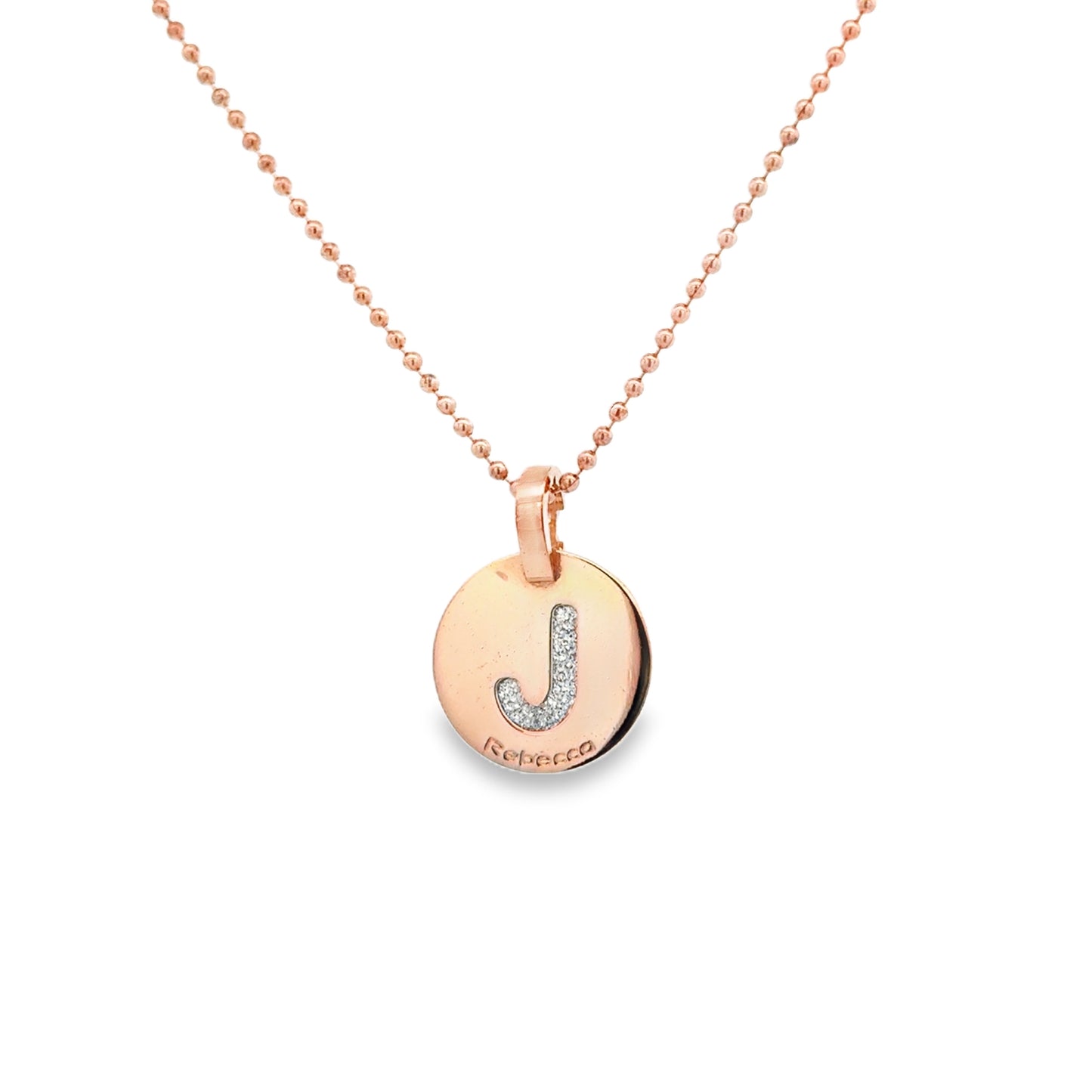 J Initial Glam Film Rose Plated Necklace - SHOPKURY.COM
