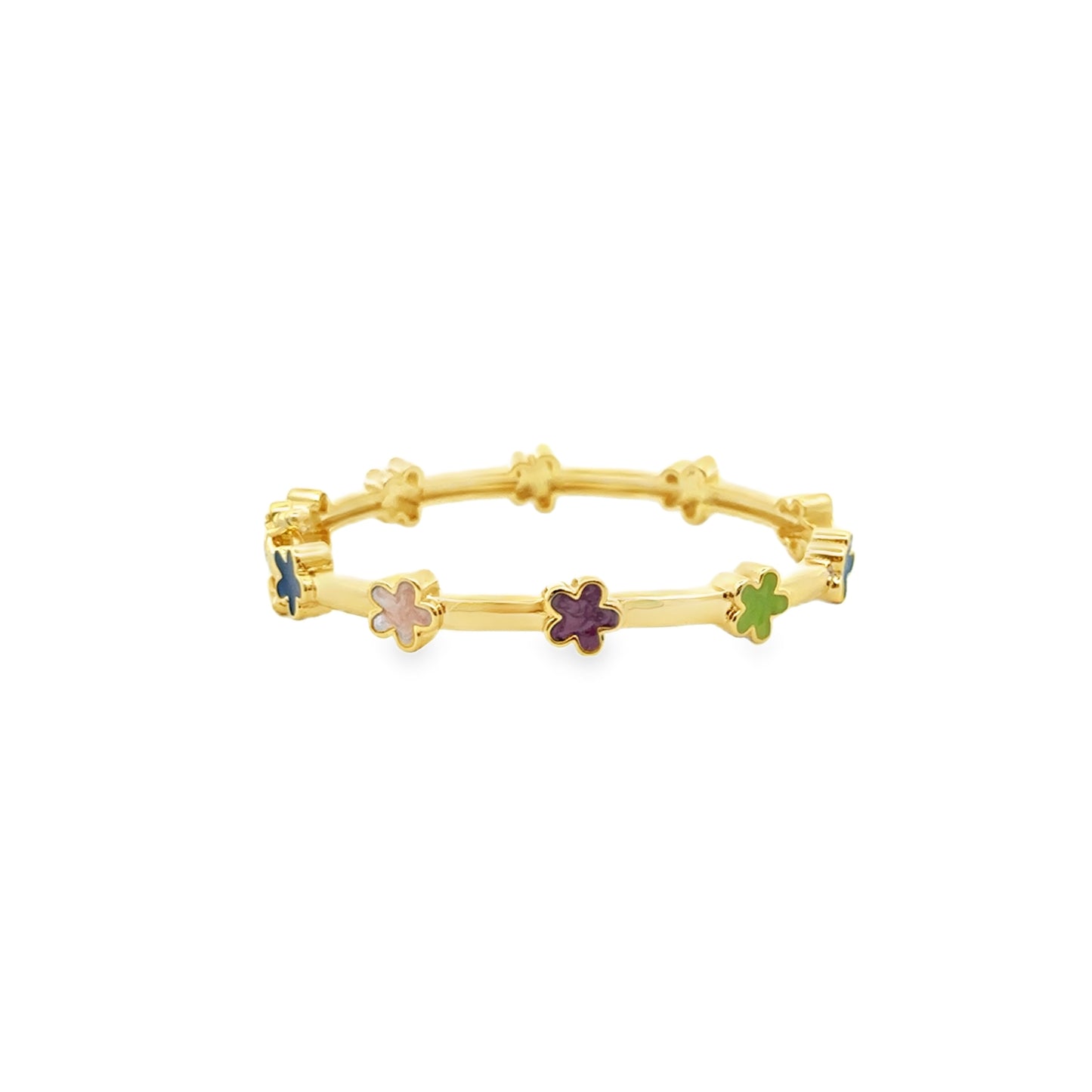 Colurful Flowers Kids Bangle Bracelet - SHOPKURY.COM