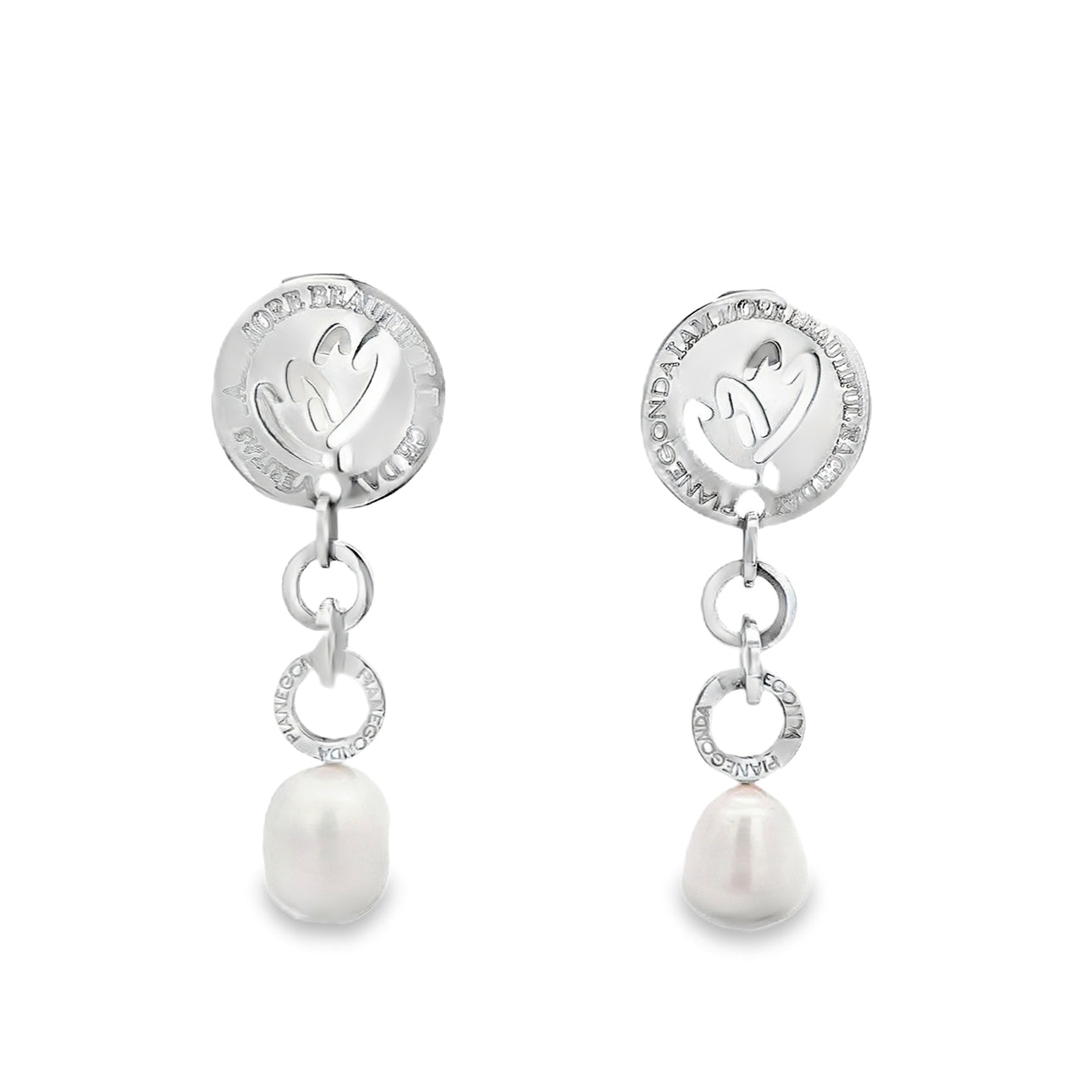 Flowing Beauty Earrings w/Single Pearl - SHOPKURY.COM