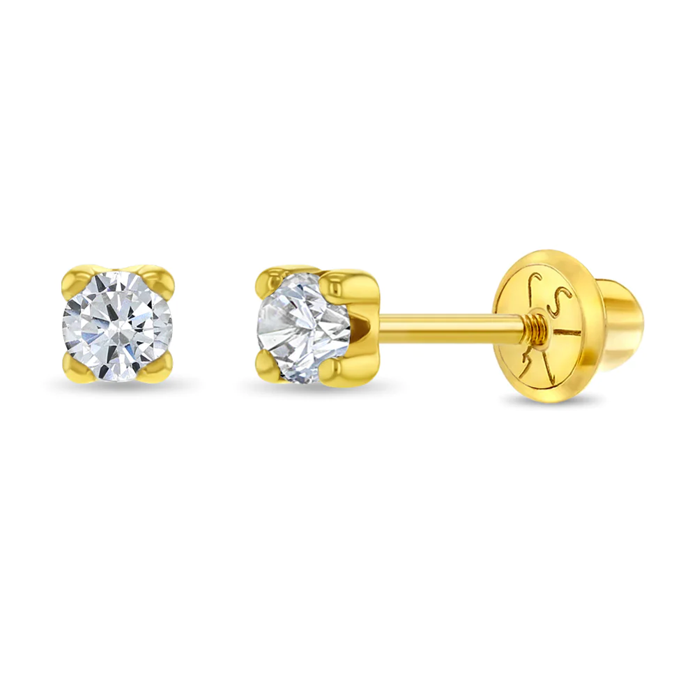 2.5MM Diamond Solitaire Kids Earrings - SHOPKURY.COM