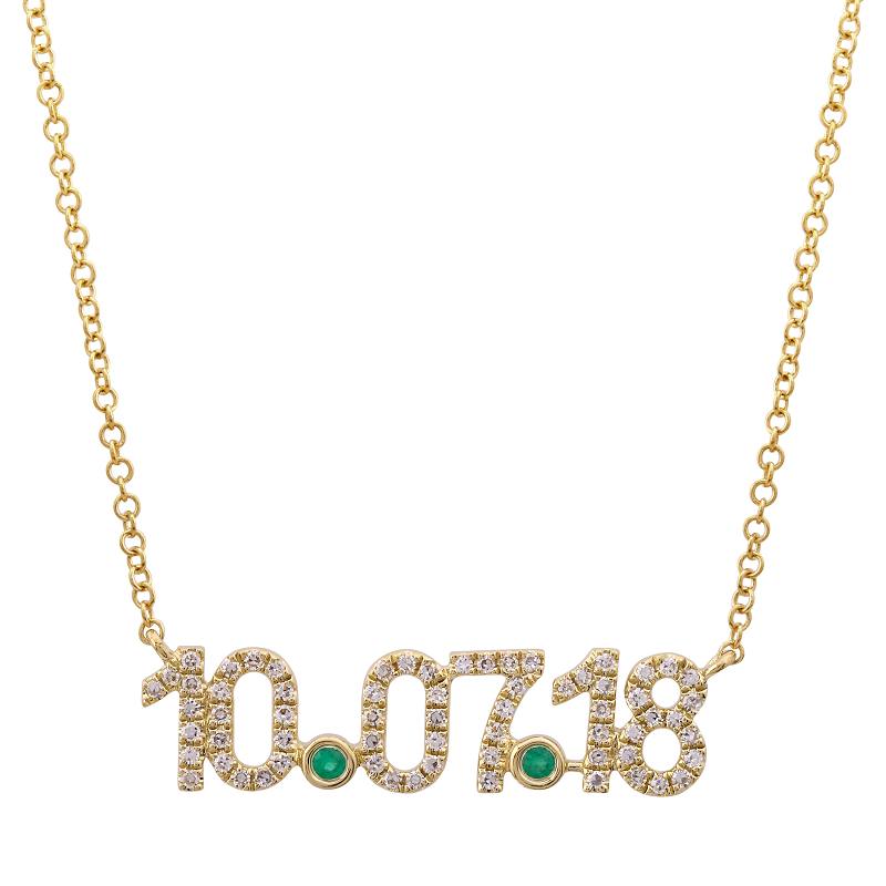 Custom Date Necklace by KURY COLLECTION