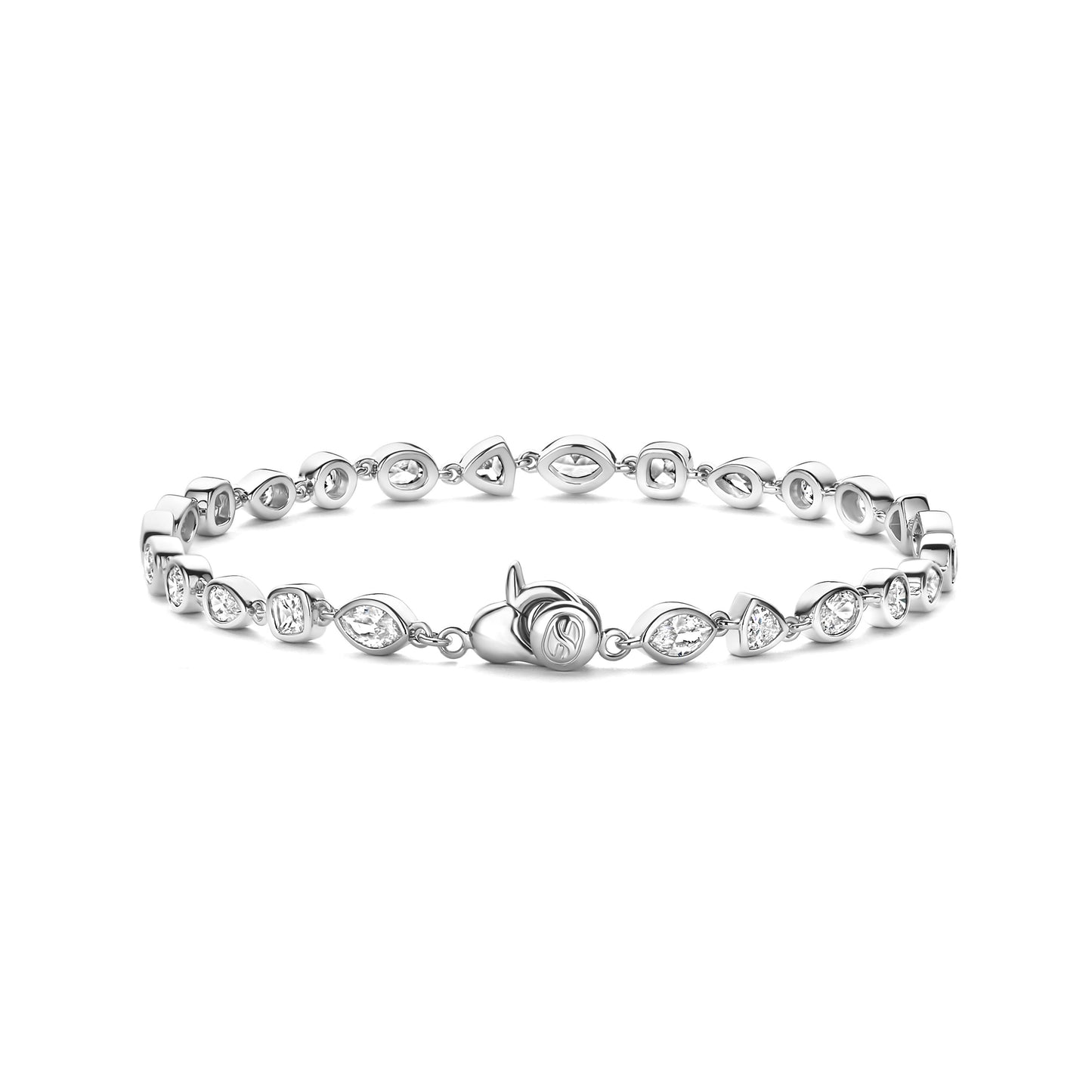 Multi Shape Zirconia Tennis Bracelet - SHOPKURY.COM