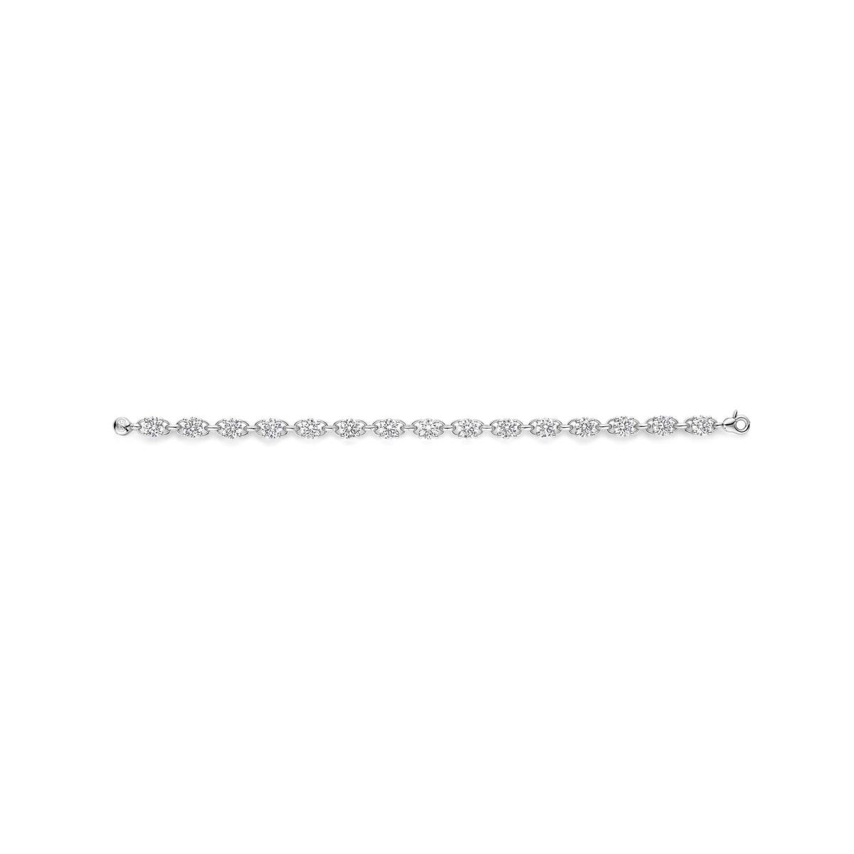 Solitaire Lock Silver Tennis Bracelet by TI SENTO