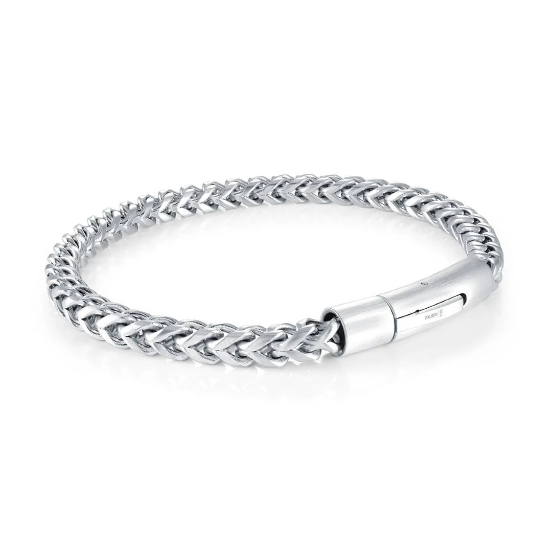 5MM Franco Matte Steel Bracelet by ITALGEM