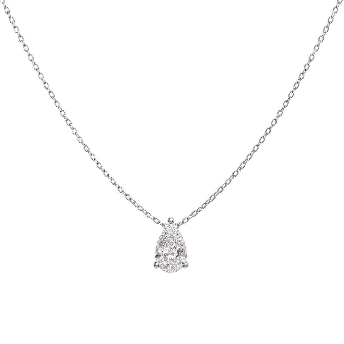.70CT Pear Cut Lab Diamond Solitaire Necklace in White Gold by LAB DIAMONDS