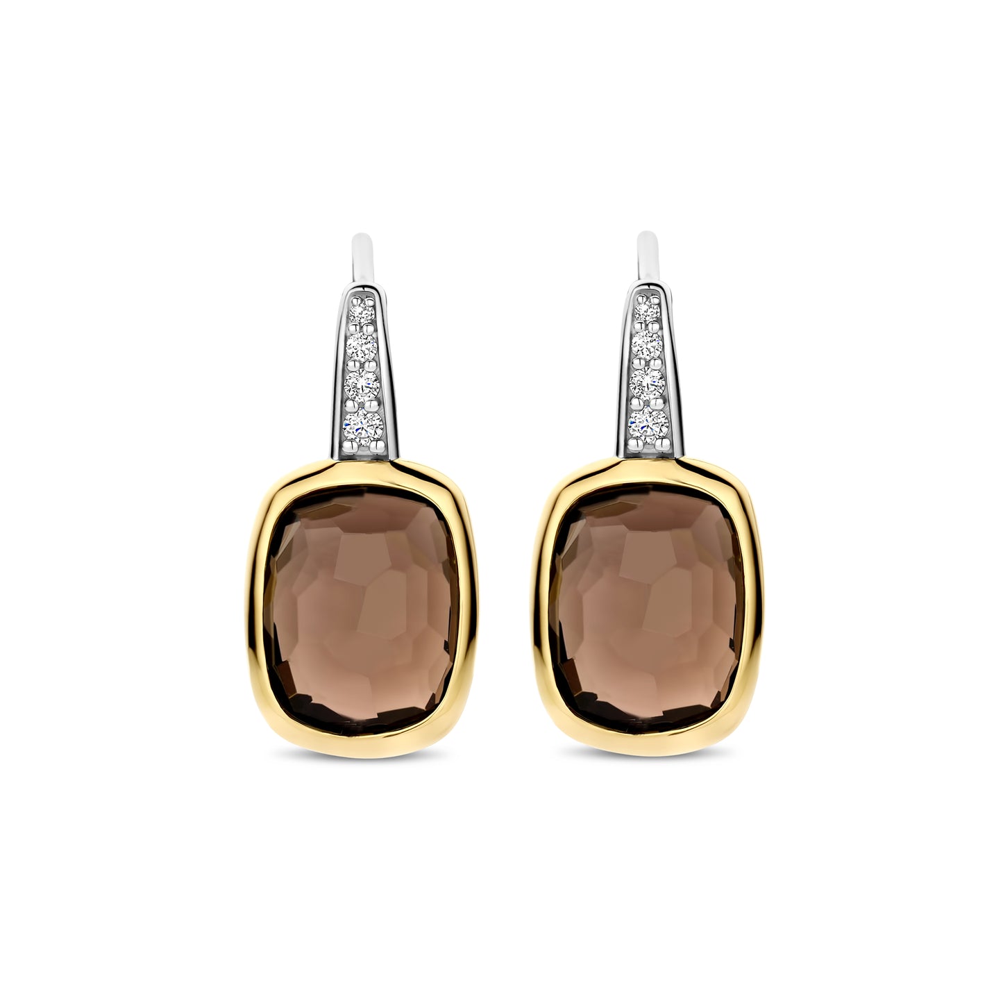 Smokey Quartz Facetted Earrings - SHOPKURY.COM