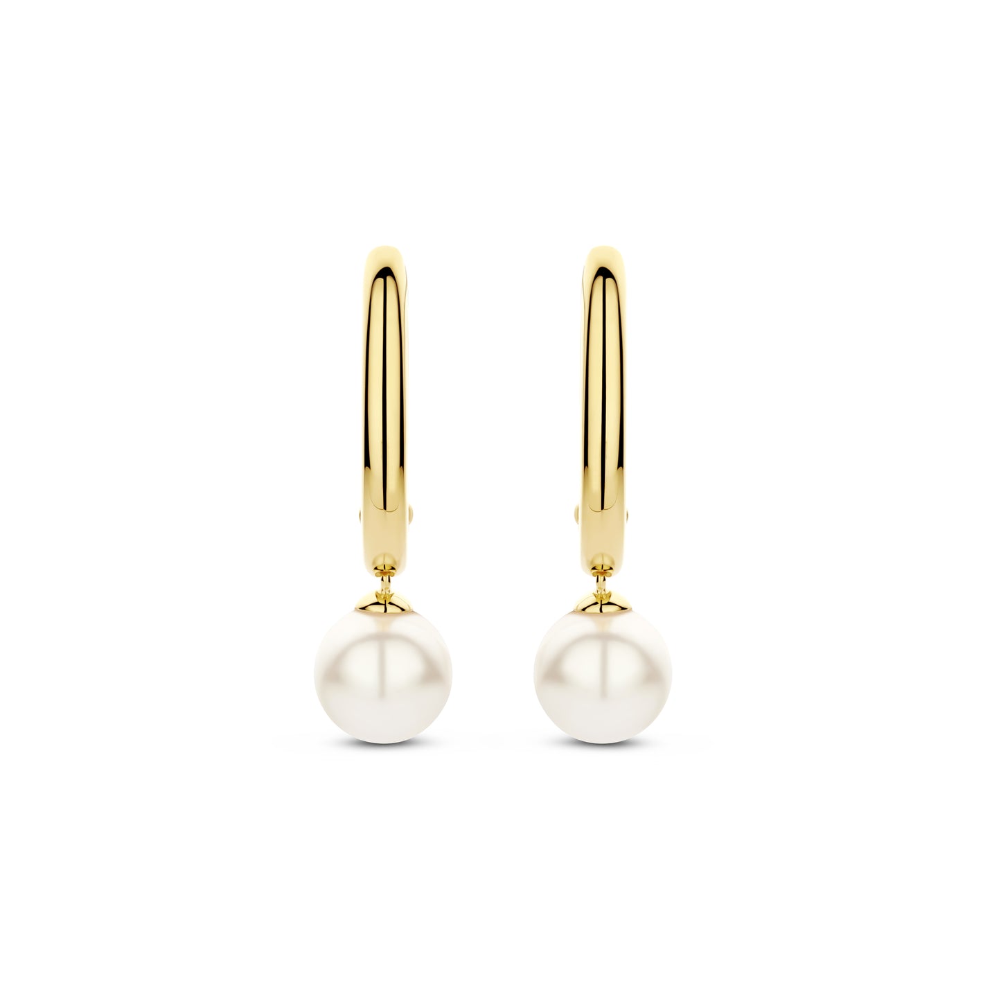 Golden Pearl Huggie Earrings - SHOPKURY.COM