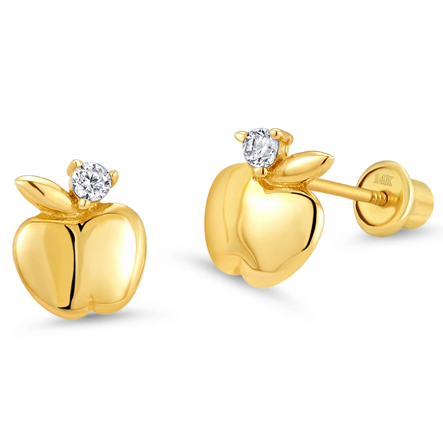 Polished Apple Stud Earrings - SHOPKURY.COM