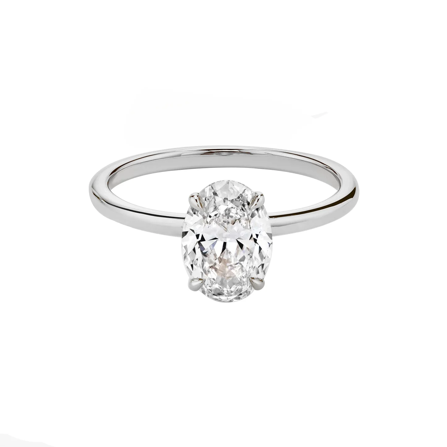 .50CT Oval Cut Solitaire Diamond Engagement Ring by KURY BRIDAL