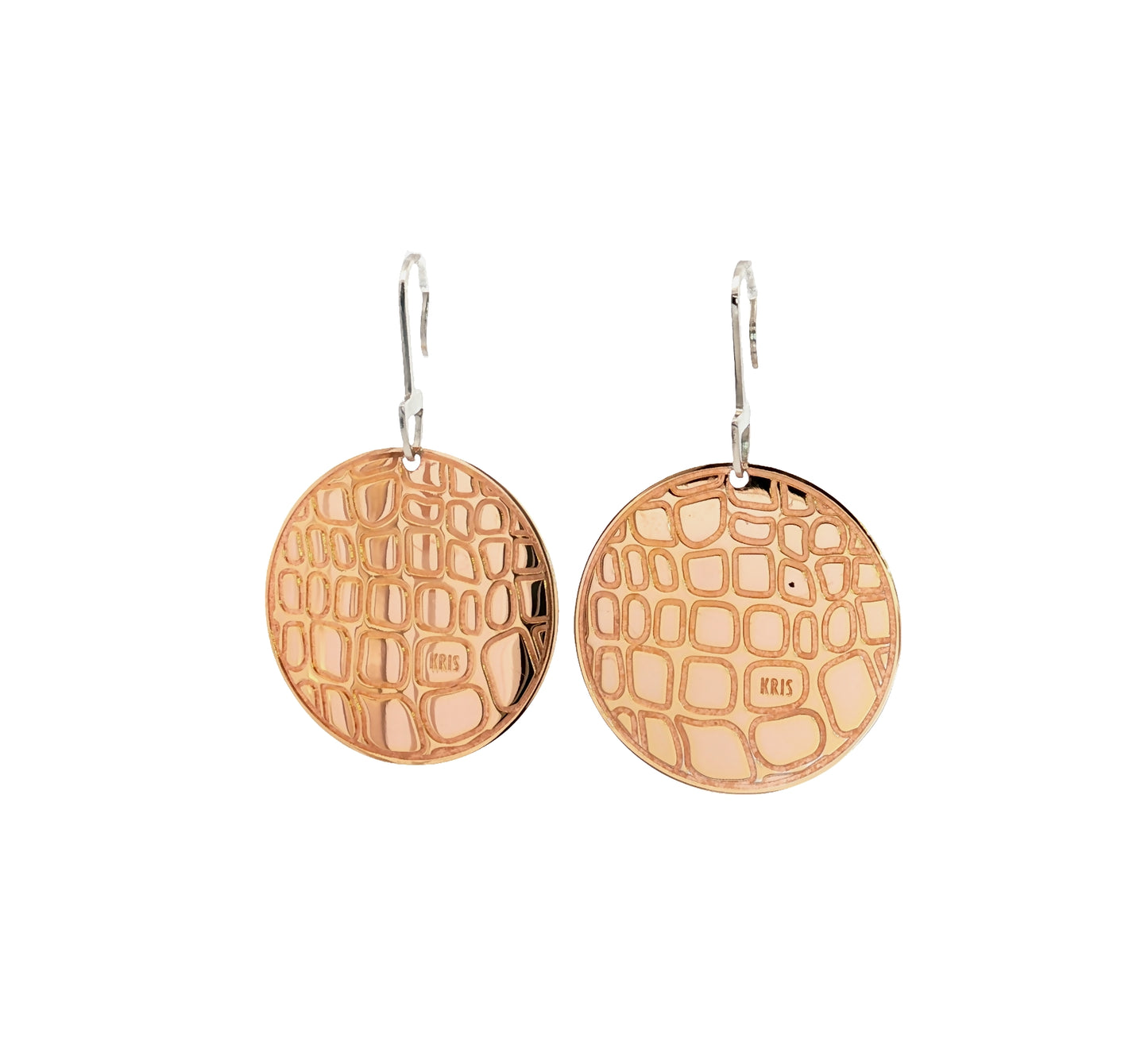 Textured Circle Dangle Earrings - SHOPKURY.COM
