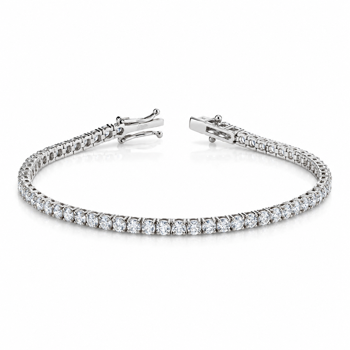 4.0CT Round Lab Diamonds Tennis Bracelete in White Gold by LAB DIAMONDS