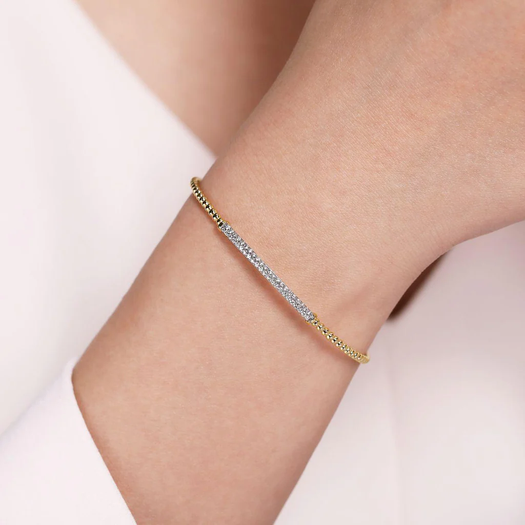 Diamond Bar Bangle Bracelet - SHOPKURY.COM