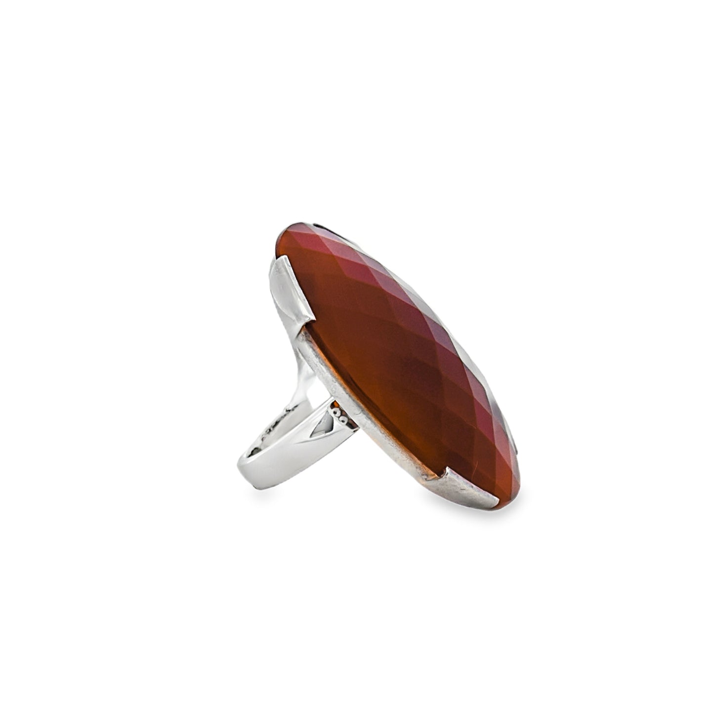 Large Oval Orange Stone Ring - SHOPKURY.COM