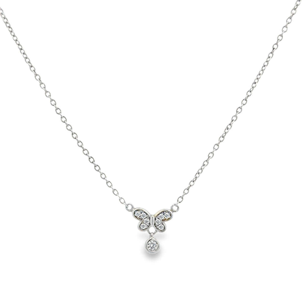 Butterfly Drop Kids Necklace by KURY COLLECTION