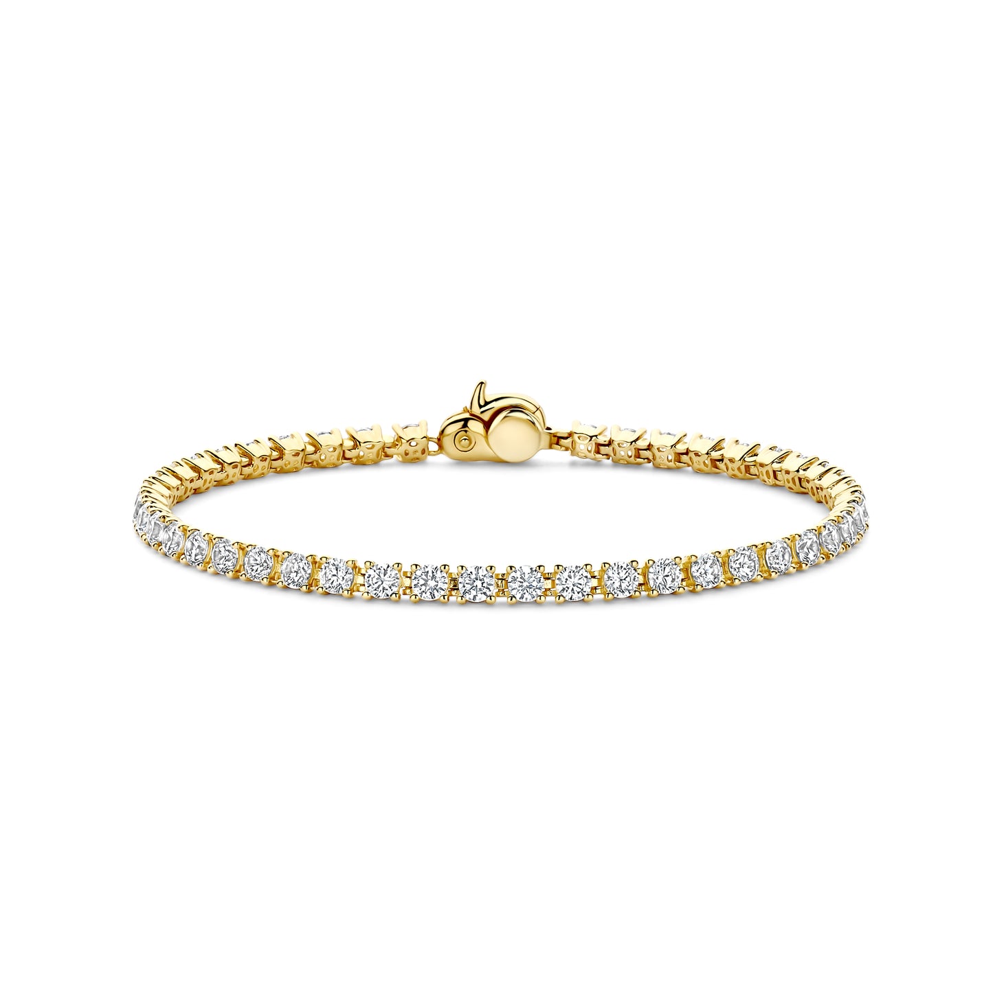 Sparkling Tennis Bracelet 2.5MM - Golden - SHOPKURY.COM