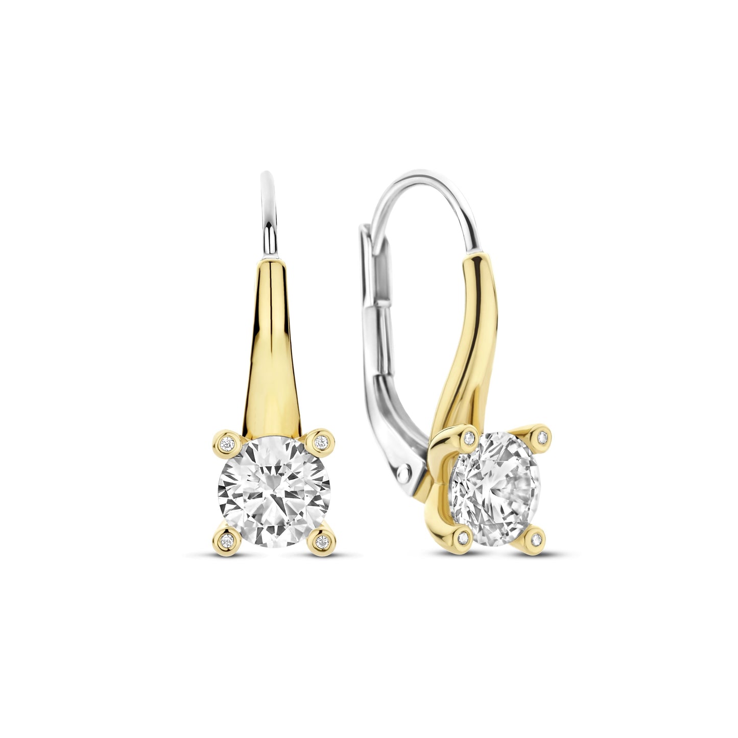 Solitaire Elegance Leverback Earrings - SHOPKURY.COM