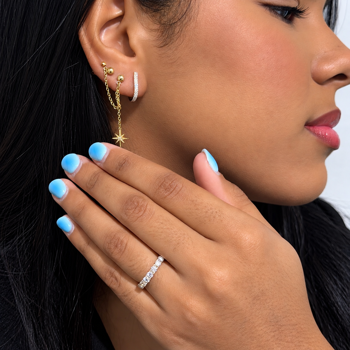 Upwards Earrings with .21CT by KURY COLLECTION