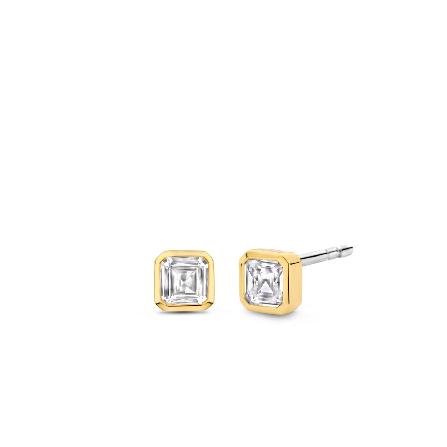 Asscher Zirconia Stud Earrings - SHOPKURY.COM