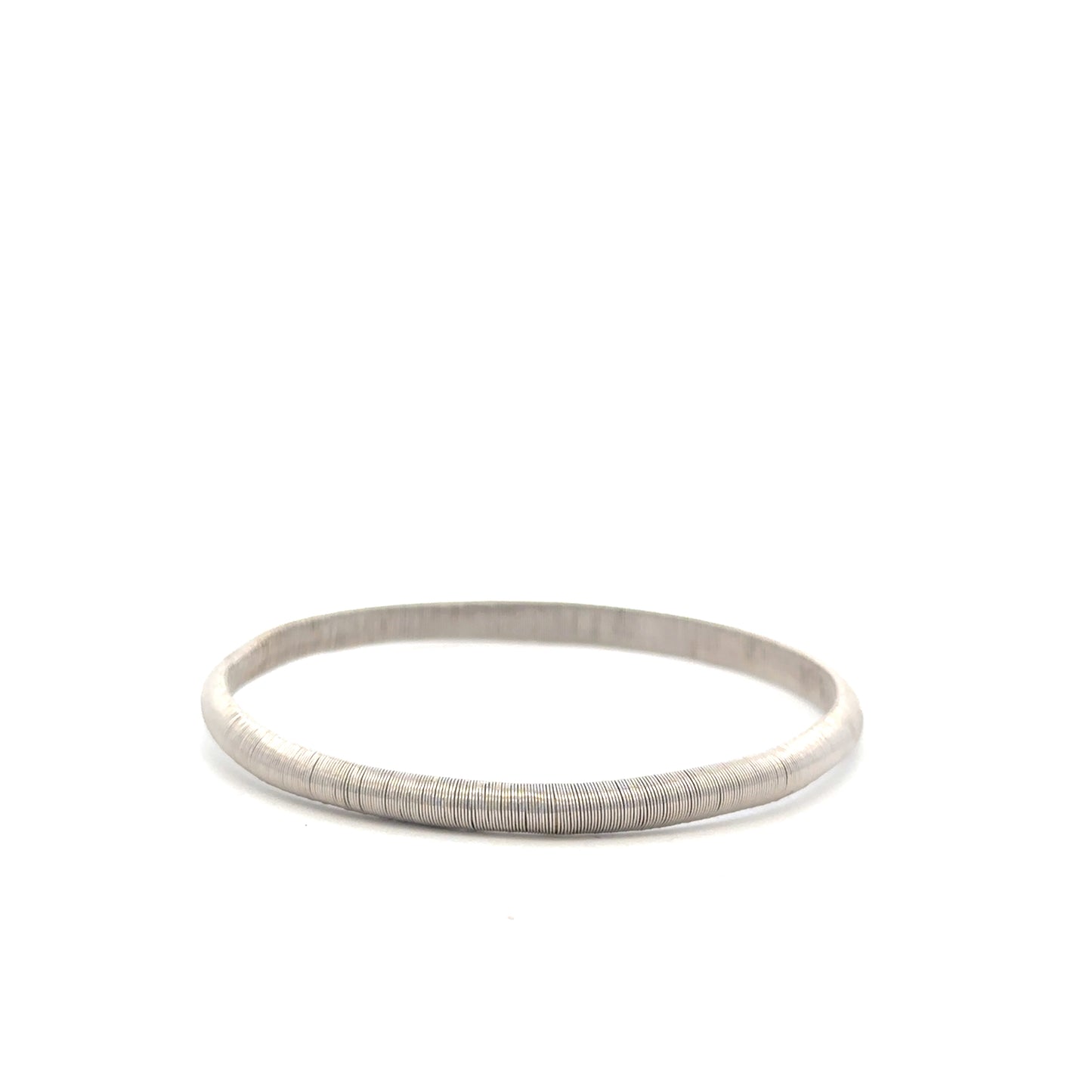 Textured Silver Bangle Bracelet - SHOPKURY.COM