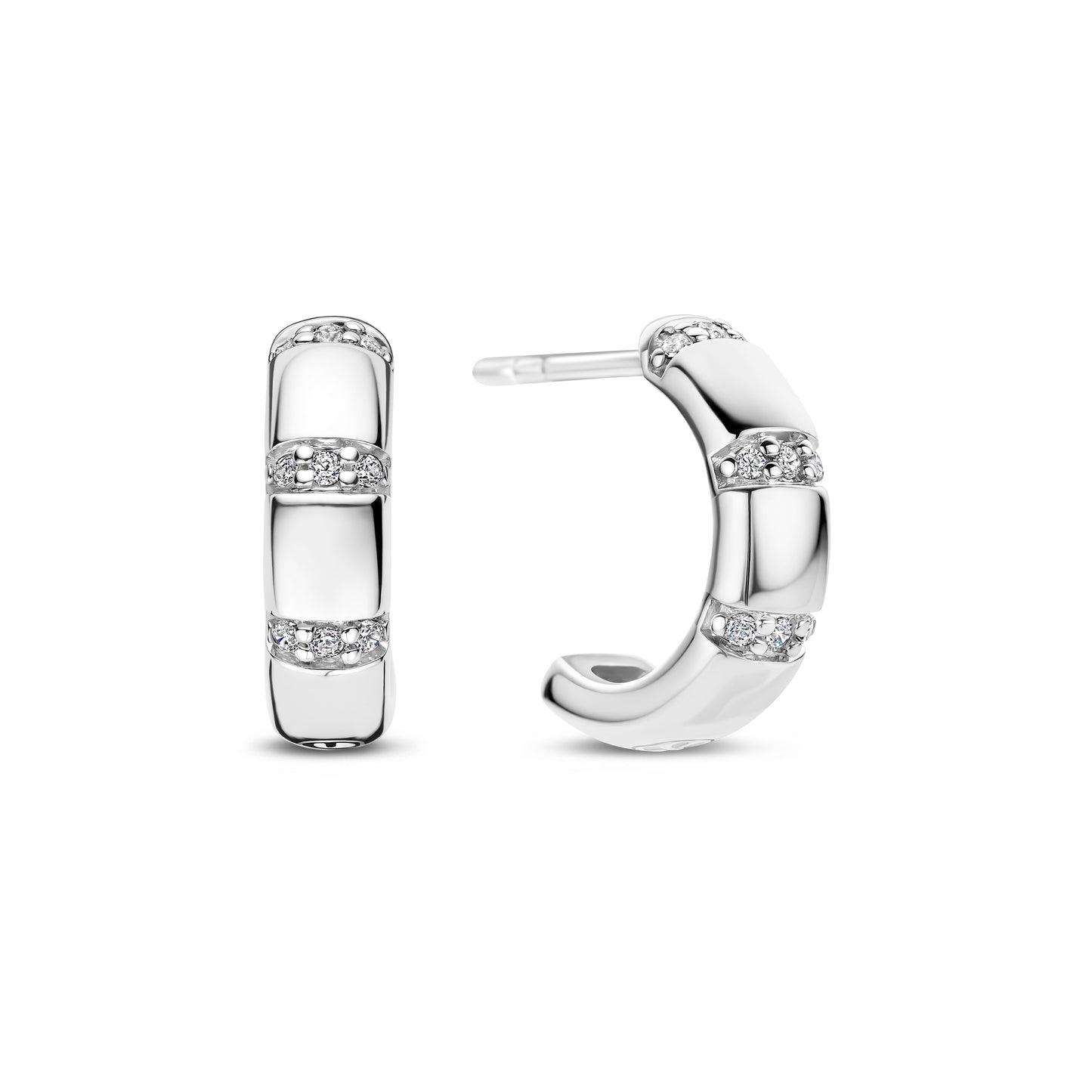 Linework Silver Earrings by TI SENTO