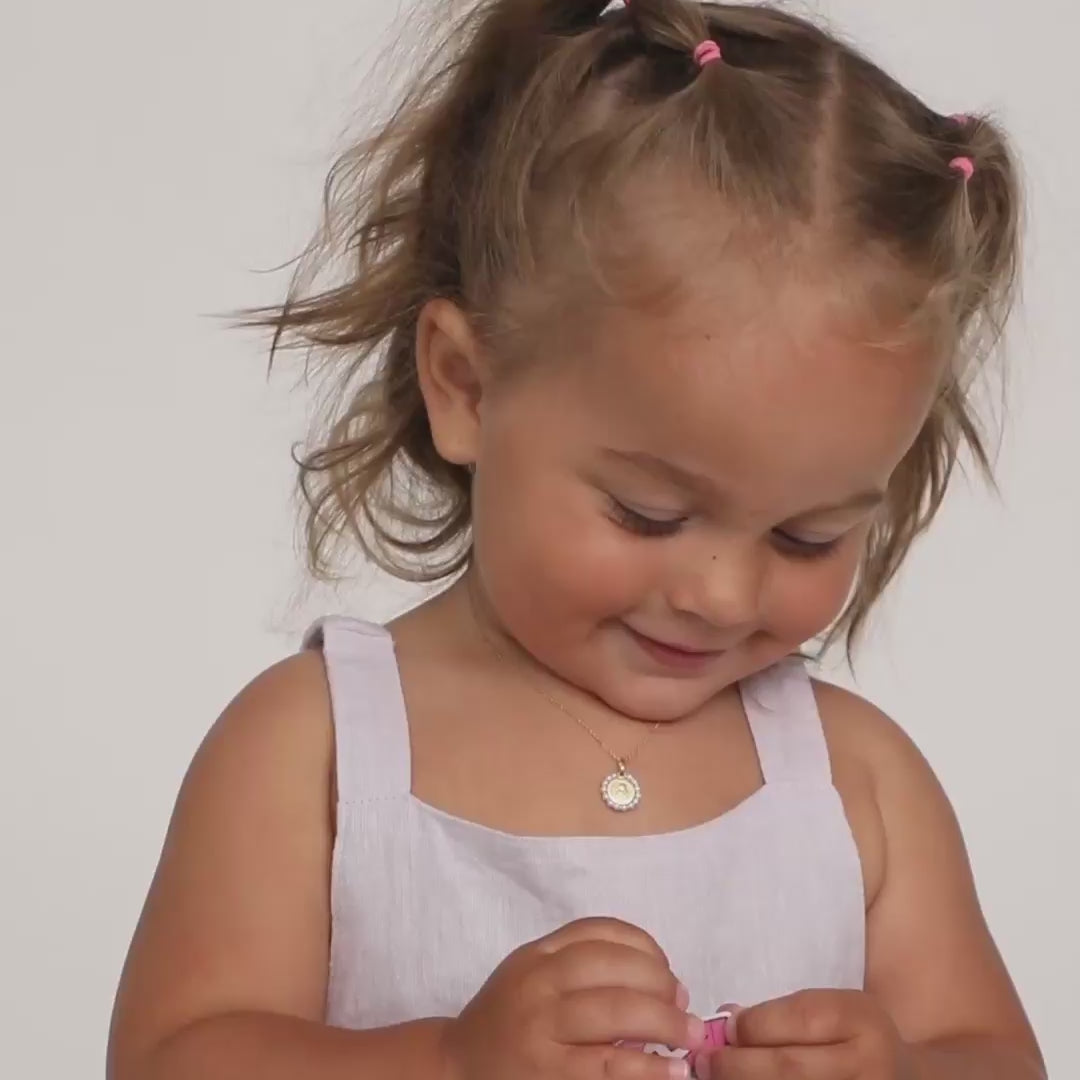 Angel and Pearl Border Kids Necklace