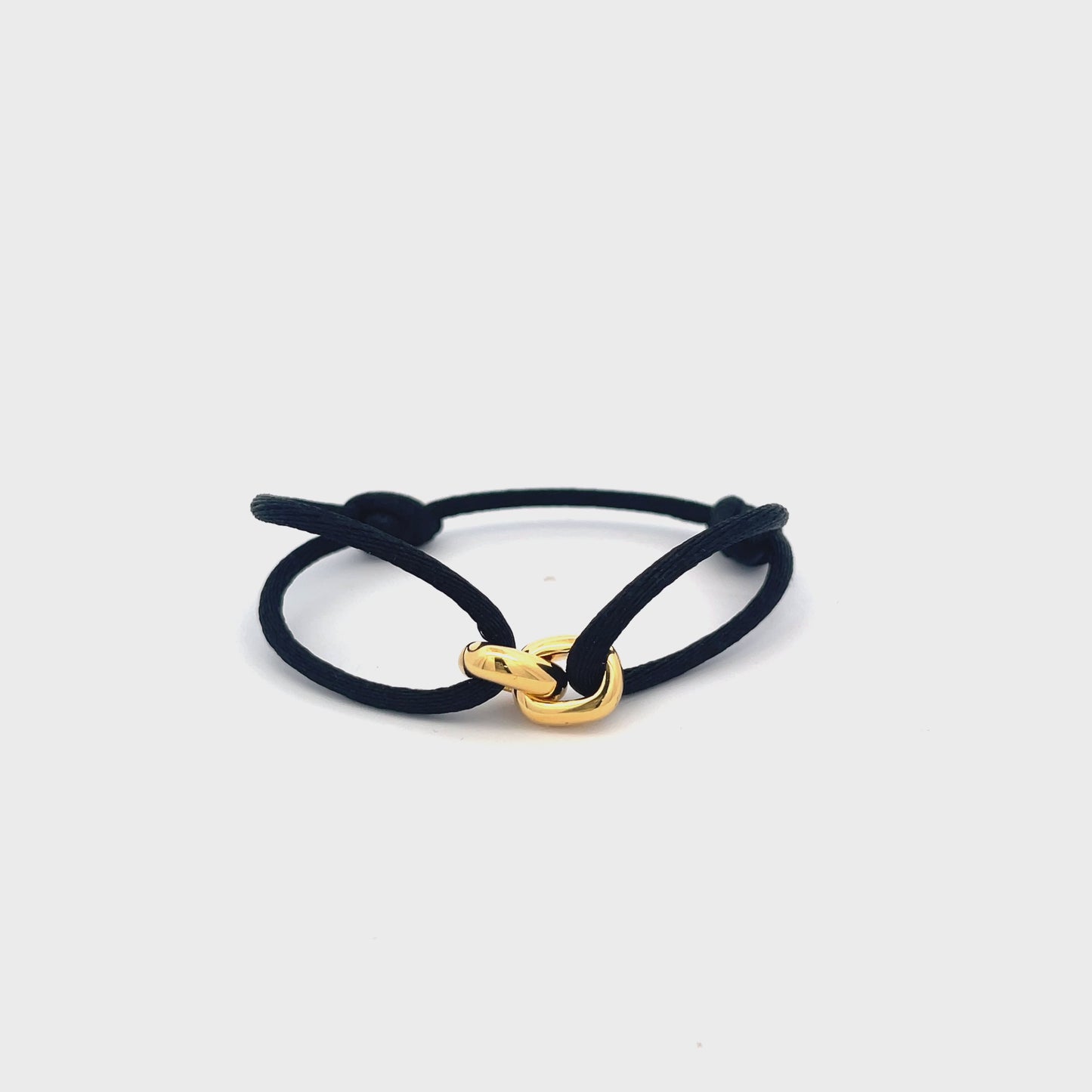 Connected Golden Links Cord Bracelet