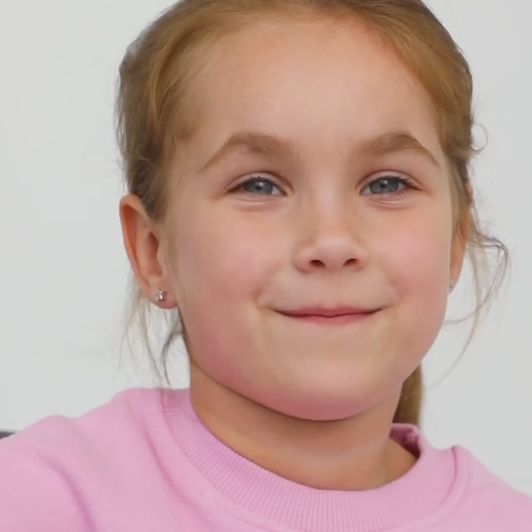 Kids Birthstone Star Earrings