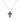 Blue Sapphire Mini Cross Necklace